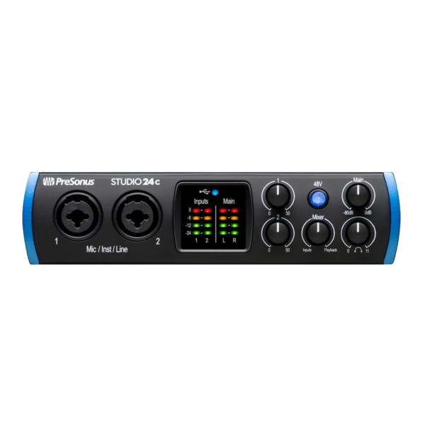 Captura audio de alta calidad con 2 preamplificadores de micrófono XMAX-L, convertidores de 24 bits/192 kHz y conectividad USB-C. Perfecta para estudios caseros y músicos en movimiento.